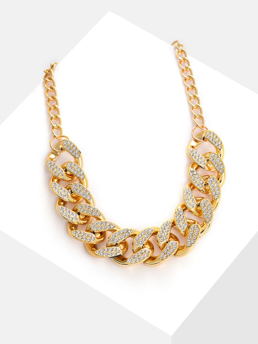 Gold Plated Designer Stone Necklace