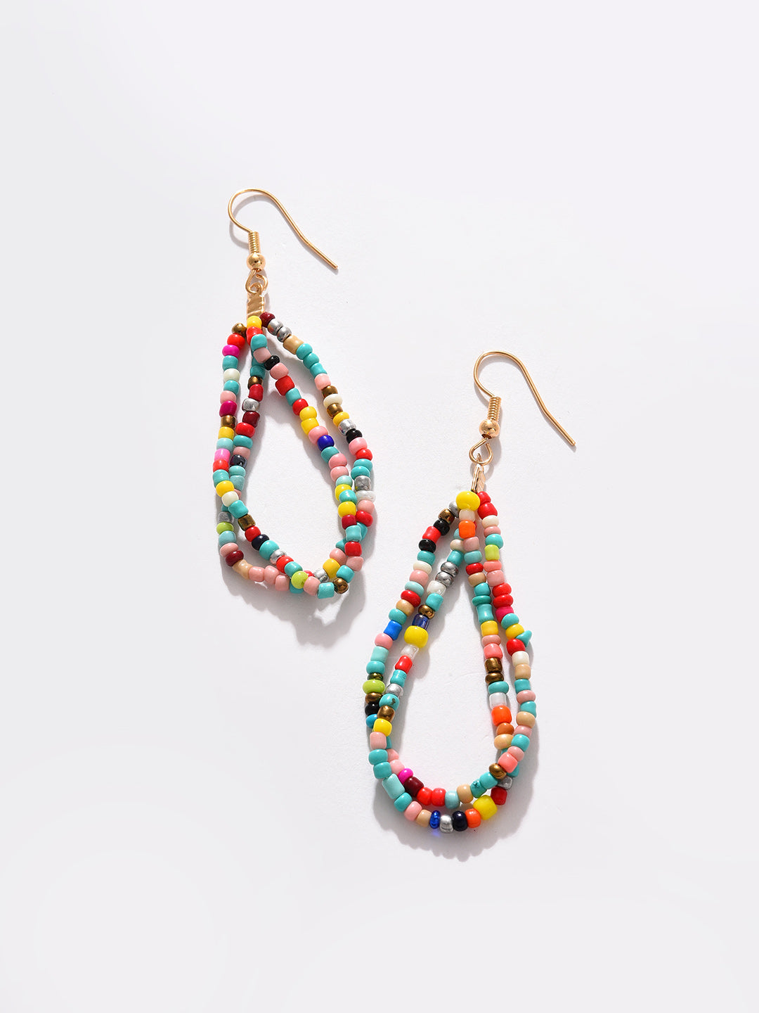 Gold Plated Beaded Necklace And Earring Set