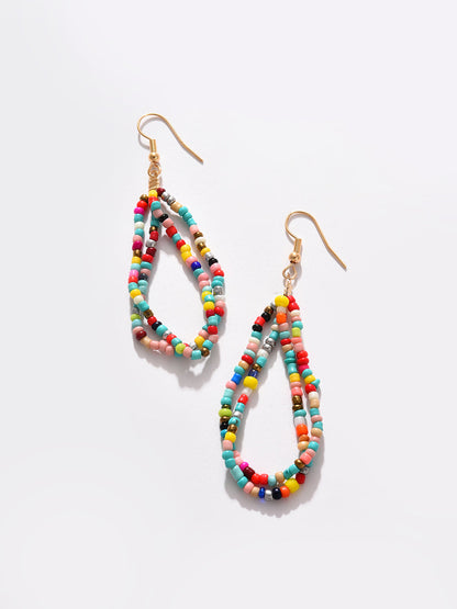 Gold Plated Beaded Necklace And Earring Set