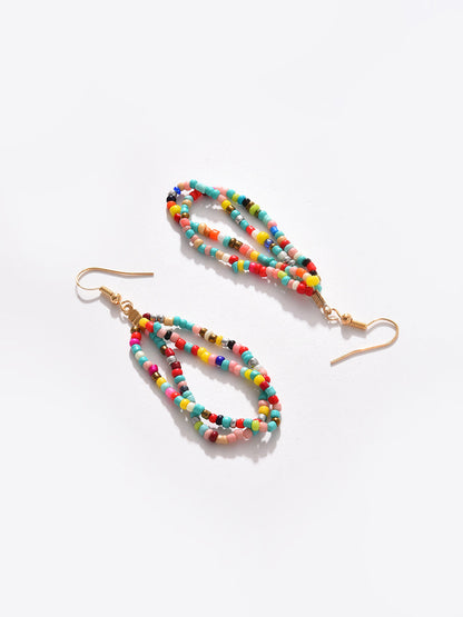 Gold Plated Beaded Necklace And Earring Set