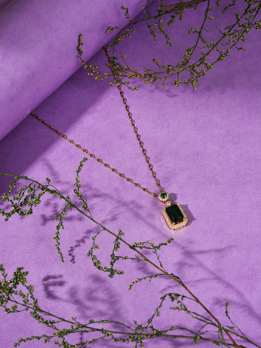 Gold Plated Designer Stone Necklace