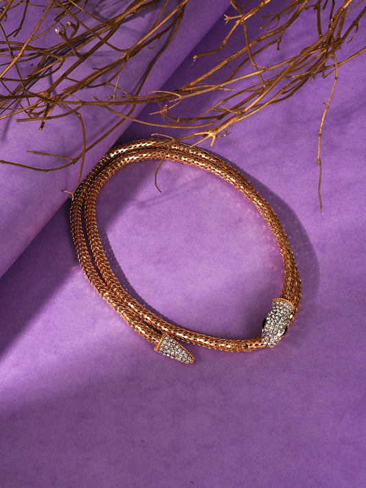 Gold Plated Designer Stone Necklace