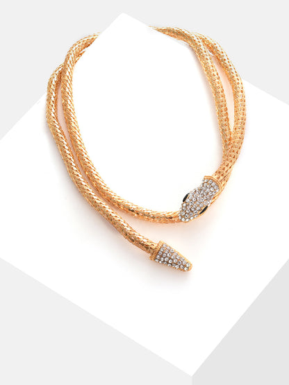 Gold Plated Designer Stone Necklace