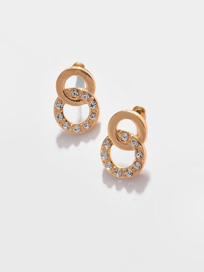Gold Plated Designer Stone Necklace, Earrings, Bracelet And Ring Set