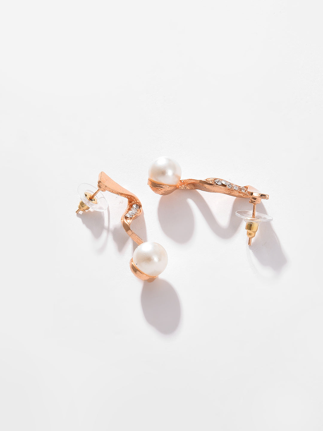 Gold Plated Pearls Necklace And Earring Set