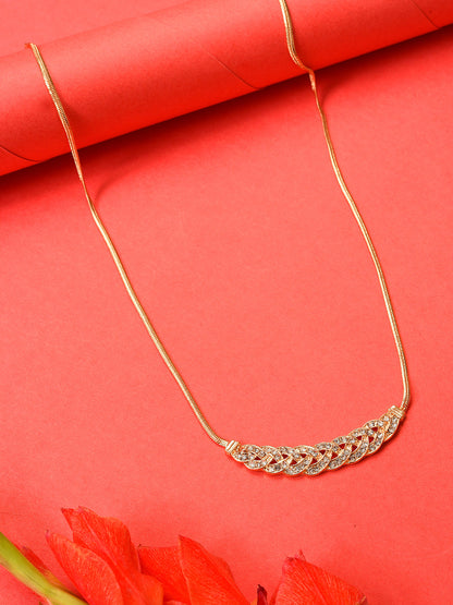 Gold Plated Designer Stone Necklace