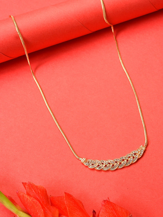 Gold Plated Designer Stone Necklace