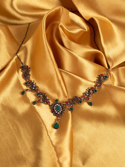 Gold Plated Designer Stone Necklace