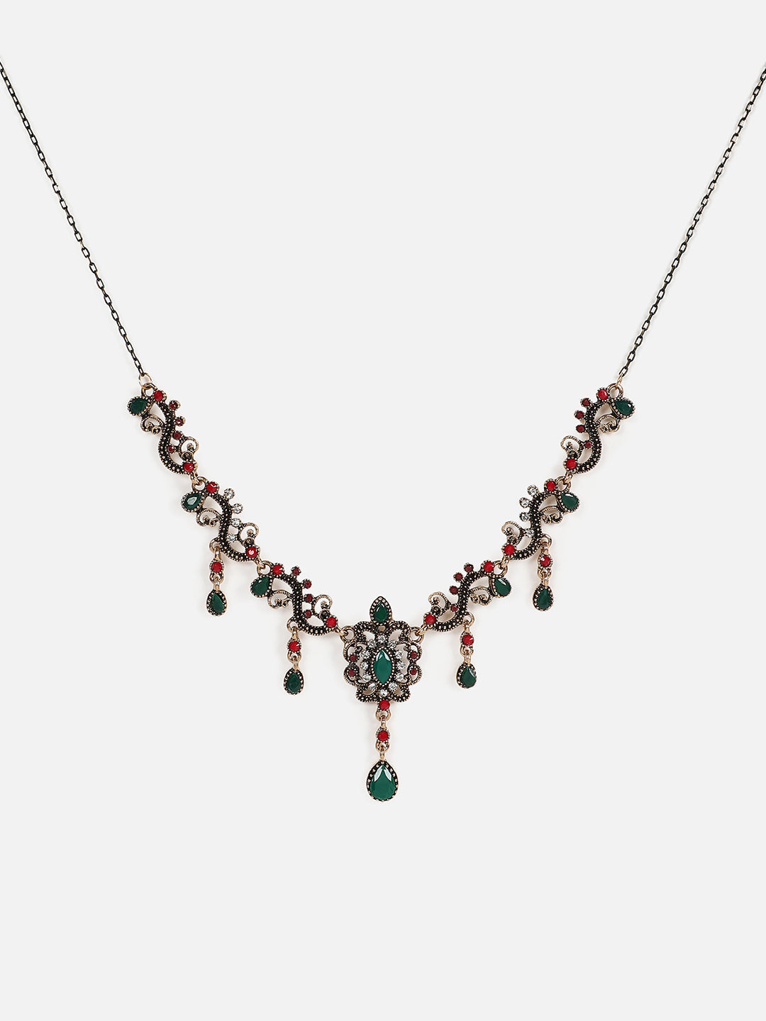 Gold Plated Designer Stone Necklace