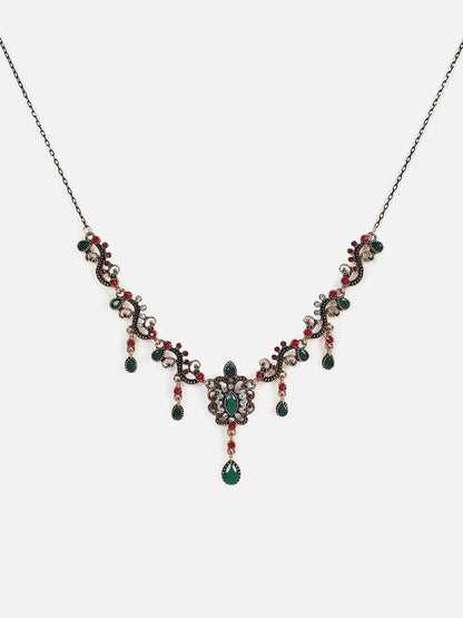 Gold Plated Designer Stone Necklace