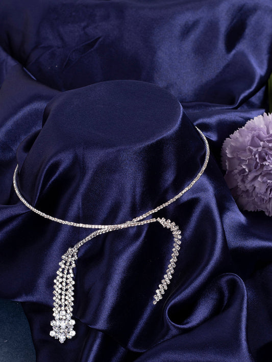 Silver Plated Designer Stone Necklace