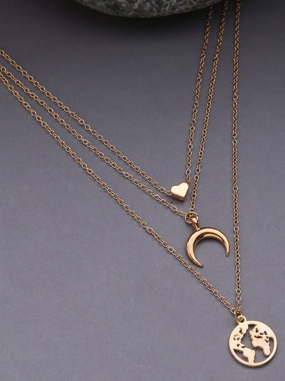 Trendy Gold Plated Chain Set