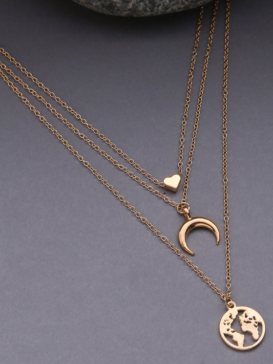 Trendy Gold Plated Chain Set