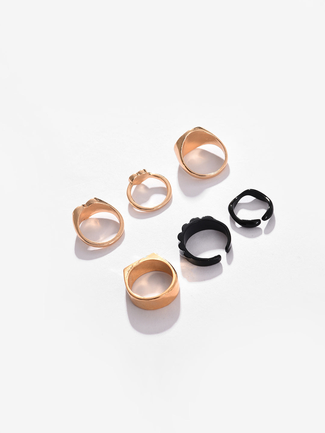 Pack Of 6 Gold Plated Designer Ring