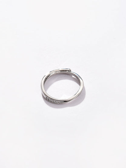 Silver Plated Designer Stone Ring