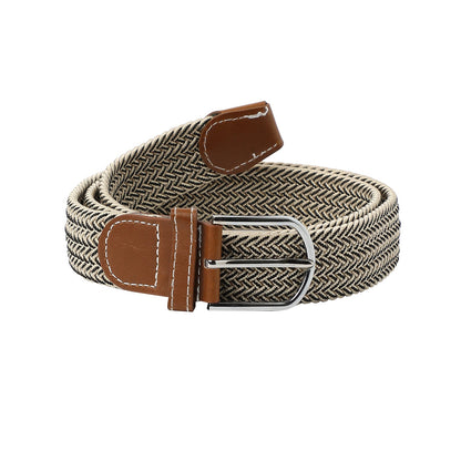 Brown Braided Casual Nylon Belt