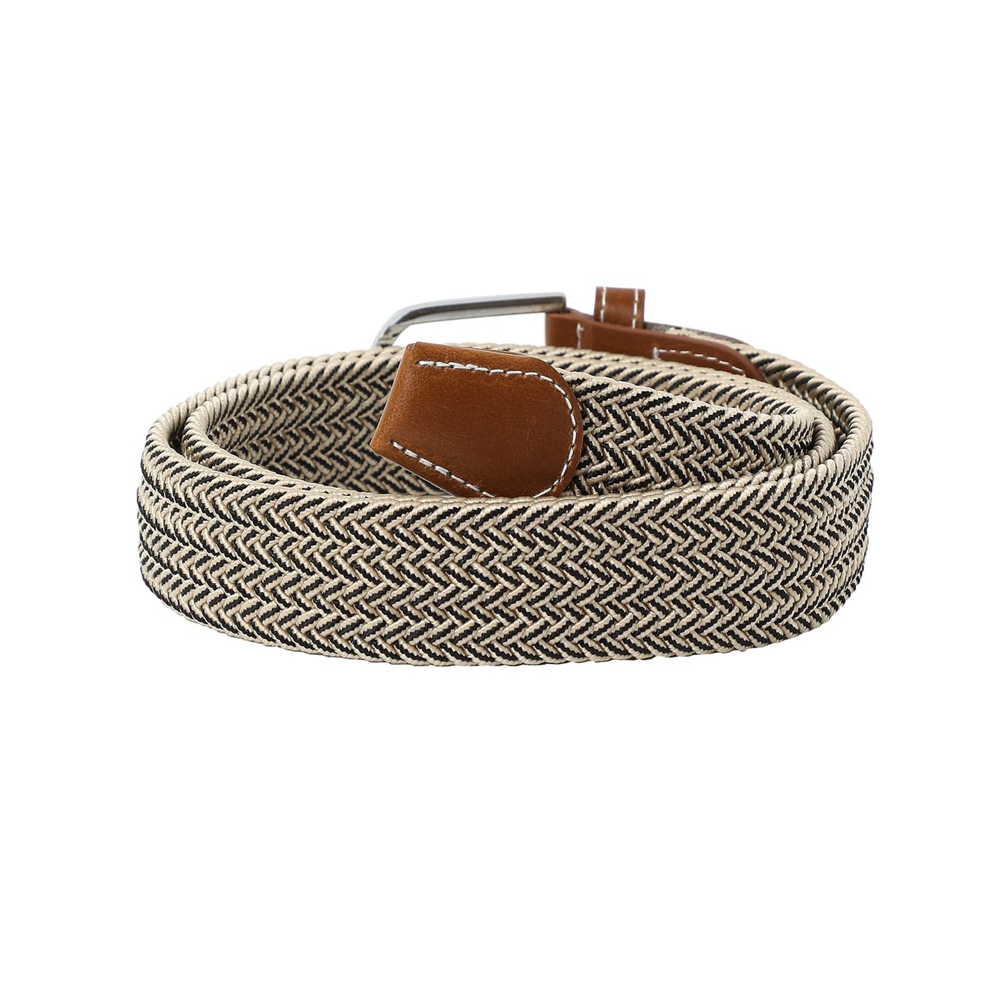 Brown Braided Casual Nylon Belt