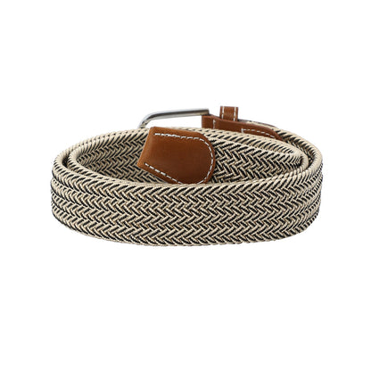 Brown Braided Casual Nylon Belt