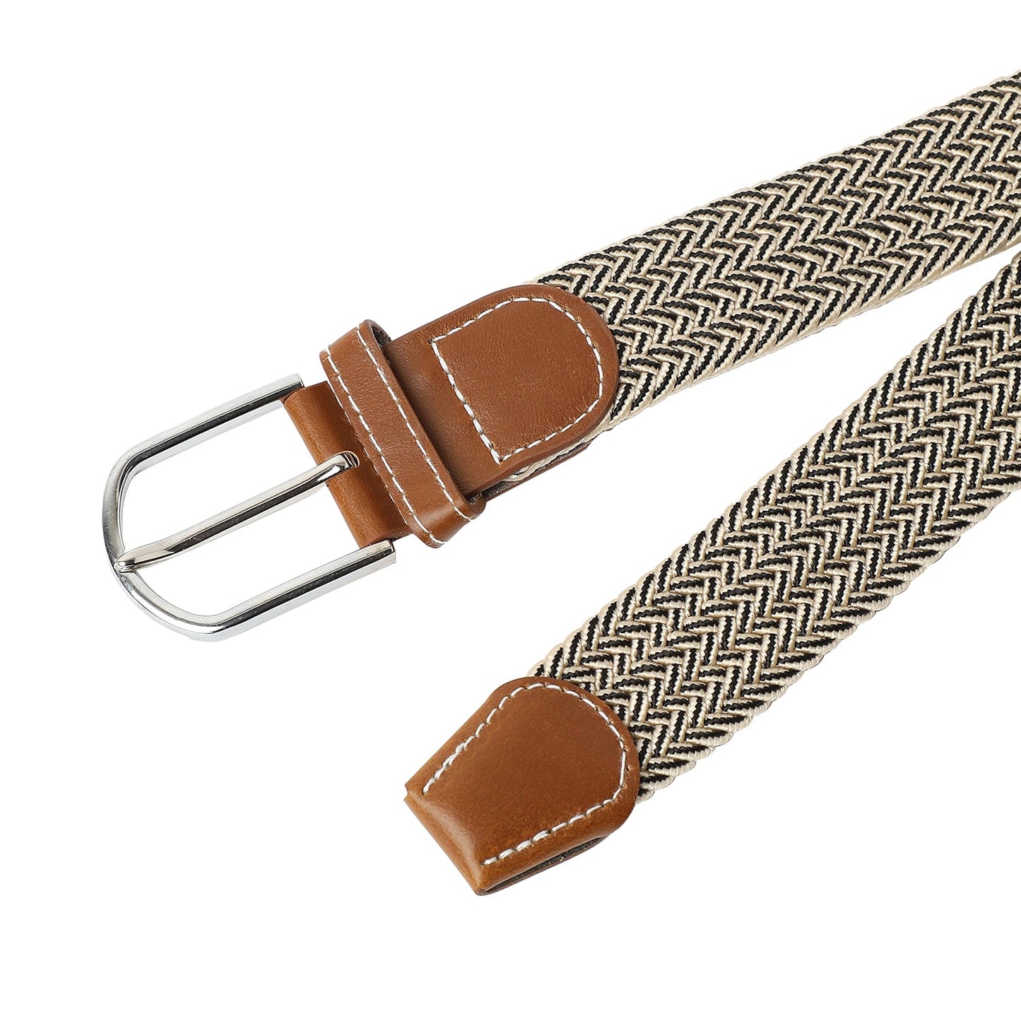 Brown Braided Casual Nylon Belt