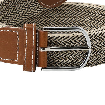 Brown Braided Casual Nylon Belt