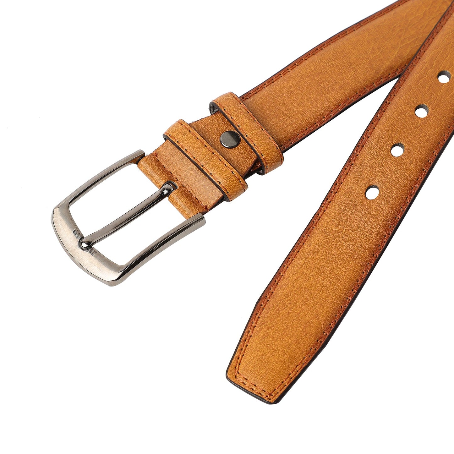 Mustard Textured Formal Vegan Leather Leather Belt
