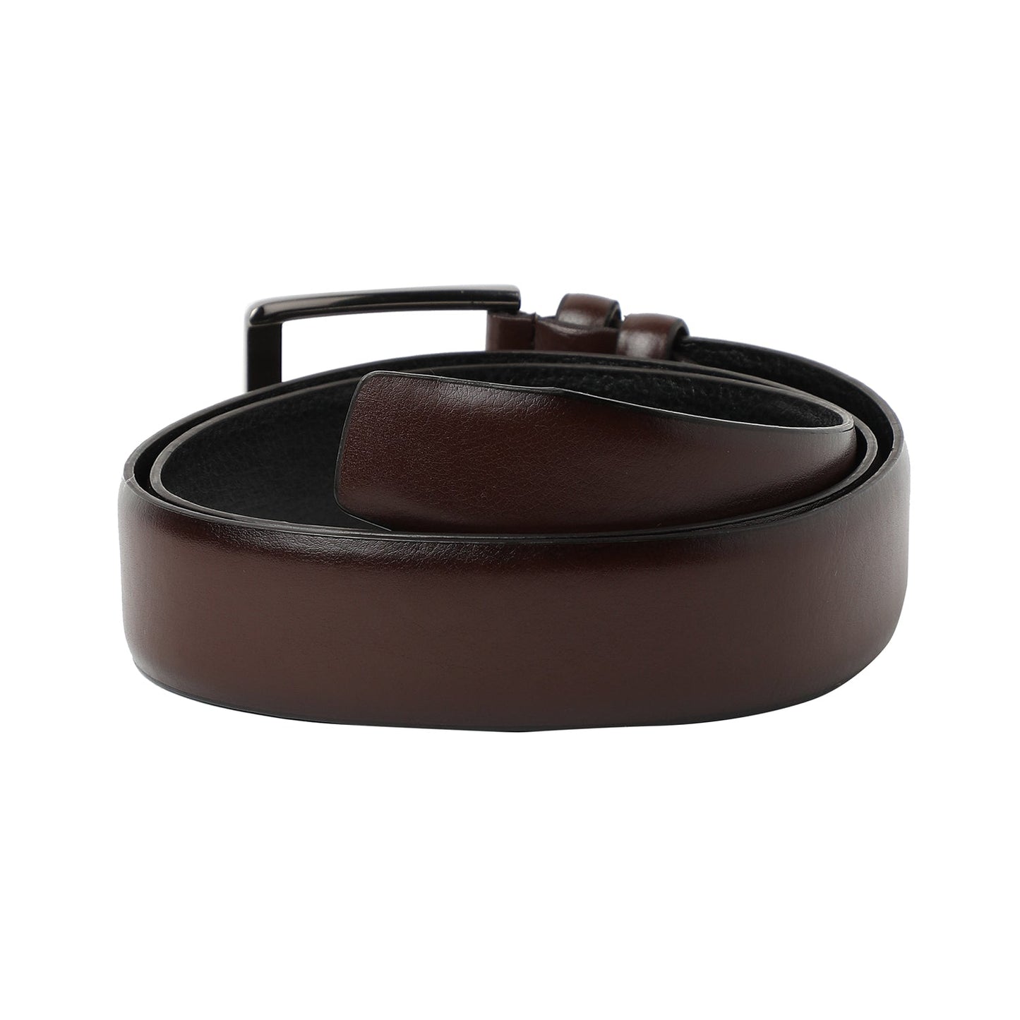 Brown Solid Formal Vegan Leather Leather Belt