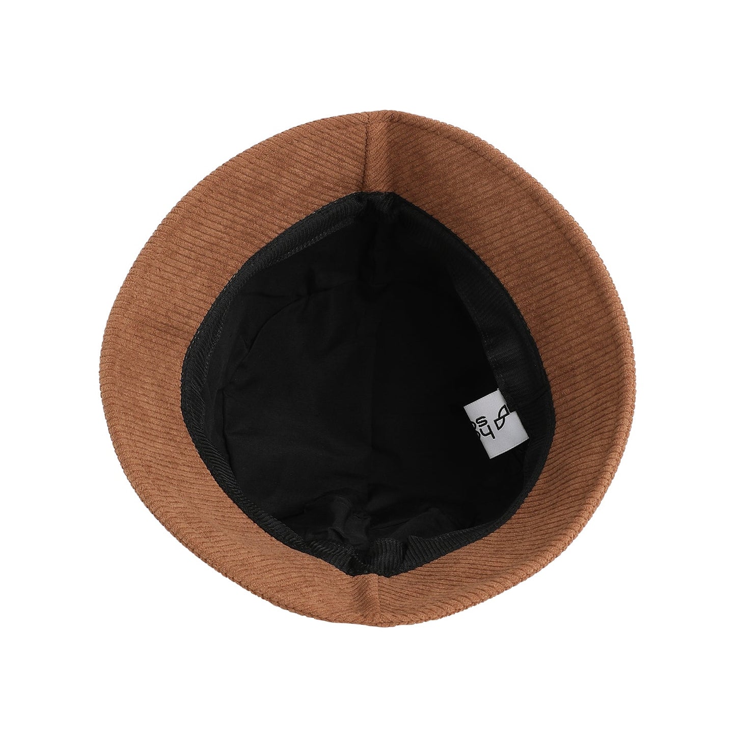 Beige Solid Corduroy Bucket Hat