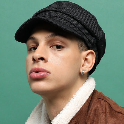 Solid Black Bretan Cap