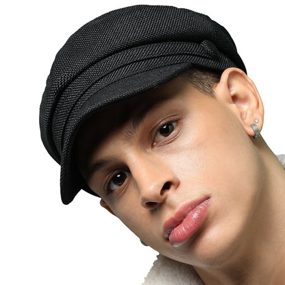 Solid Black Bretan Cap