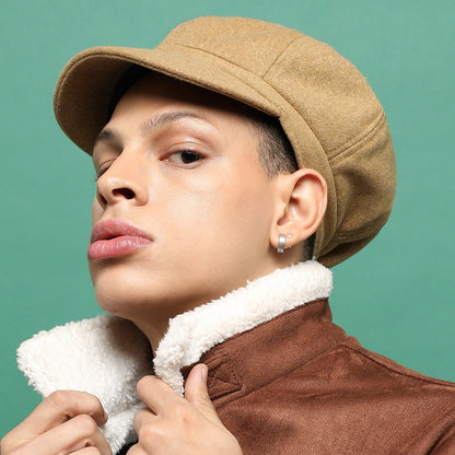 Solid Mustard Newsboy Cap