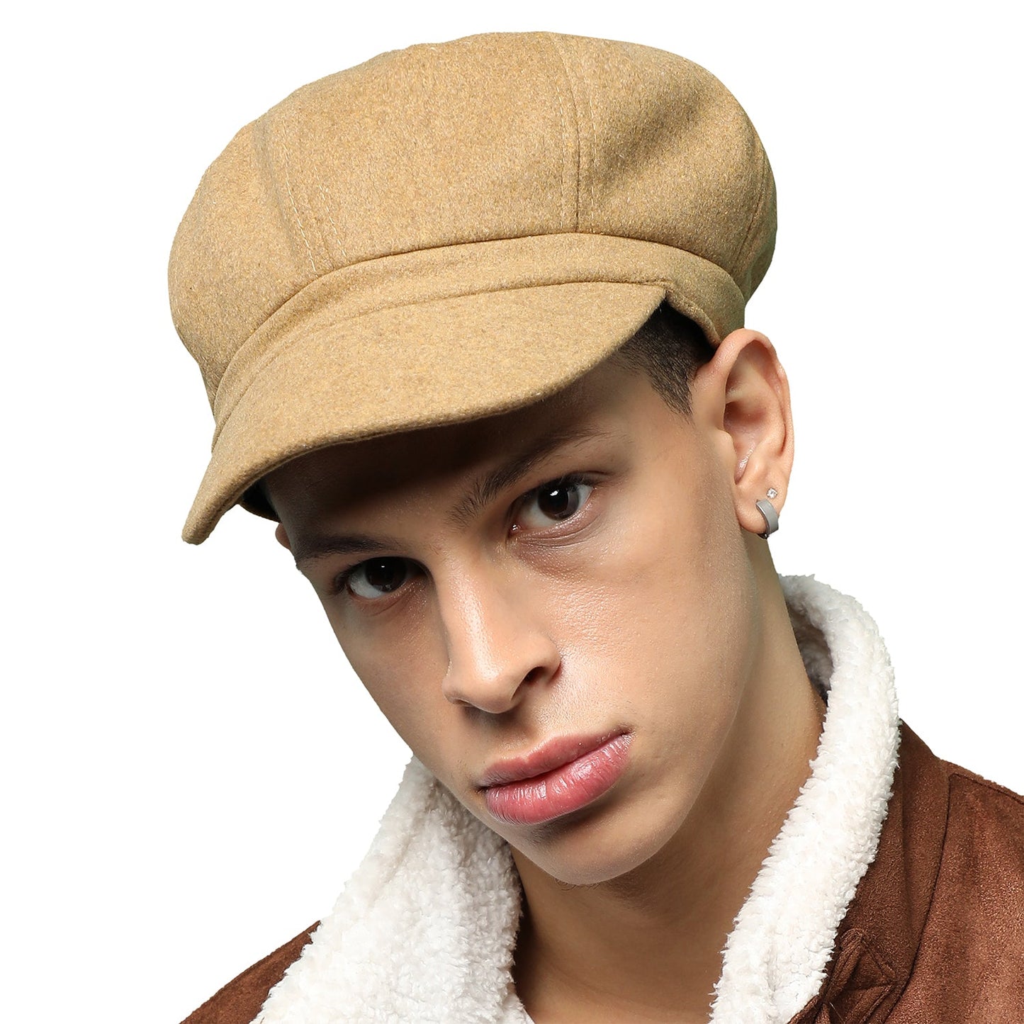 Solid Mustard Newsboy Cap