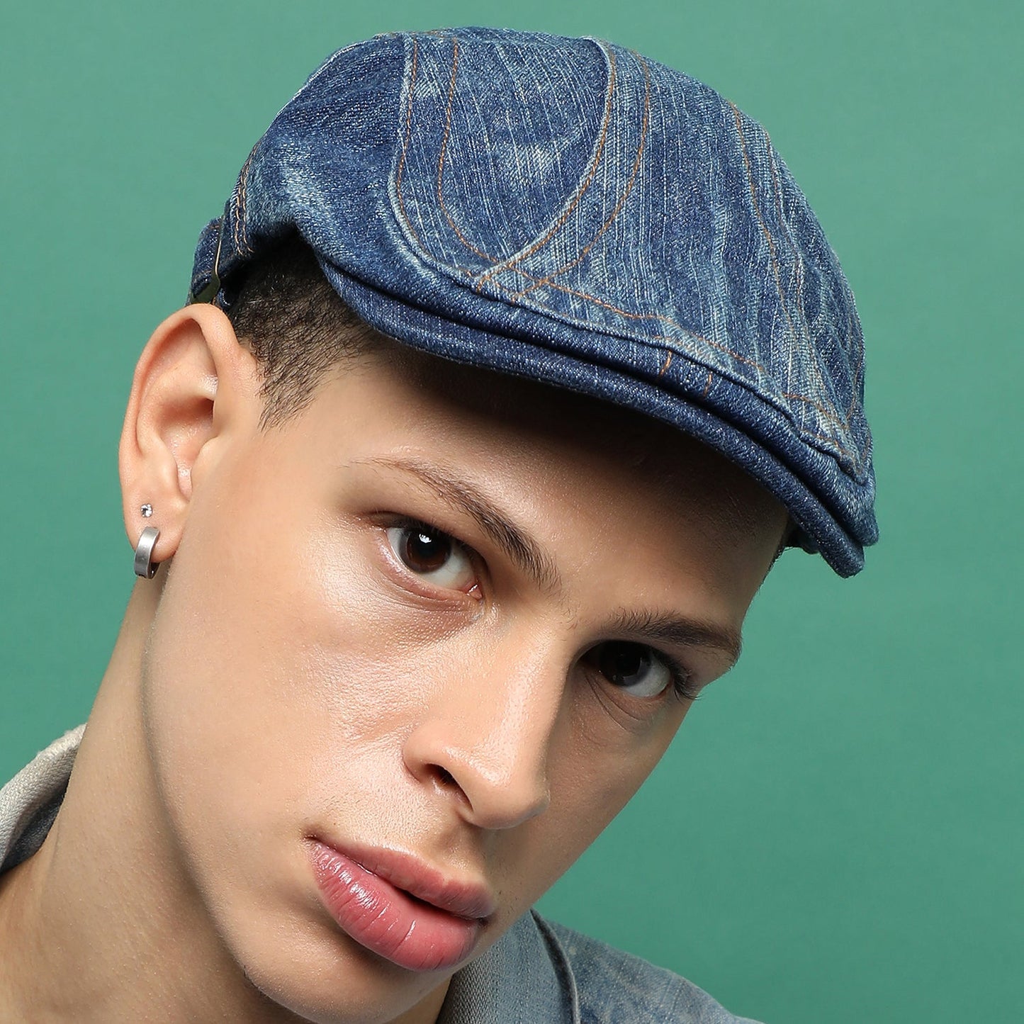 Blue Denim Driver Cap