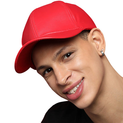 Red Solid Baseball Cap