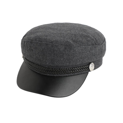 Solid Black Bretan Cap