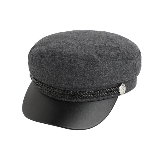 Solid Black Bretan Cap