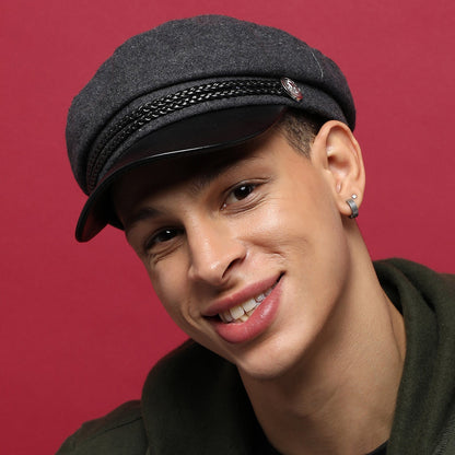 Solid Black Bretan Cap