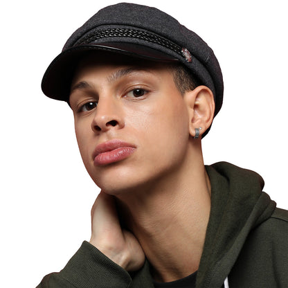 Solid Black Bretan Cap