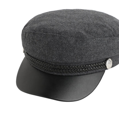Solid Black Bretan Cap