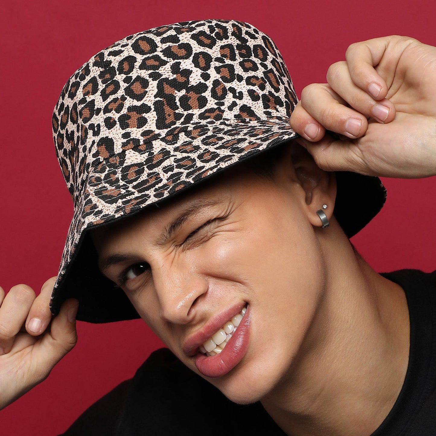 Multicolour Animal Print Bucket Hat