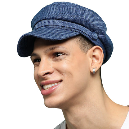 Solid Blue Bretan Cap