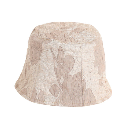 White Textured Bucket Hat