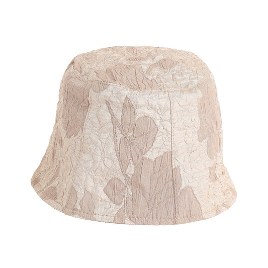 White Textured Bucket Hat