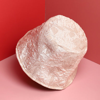 White Textured Bucket Hat