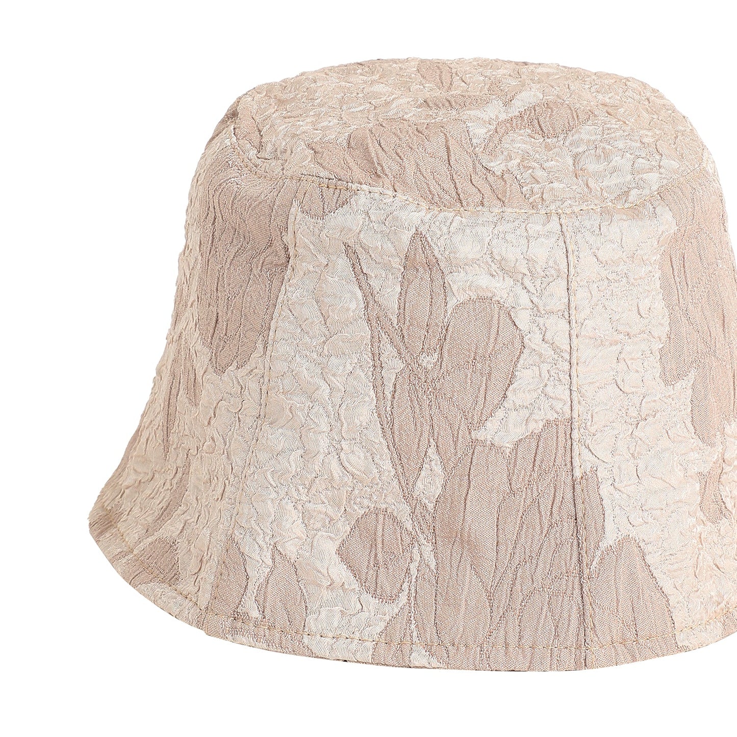 White Textured Bucket Hat
