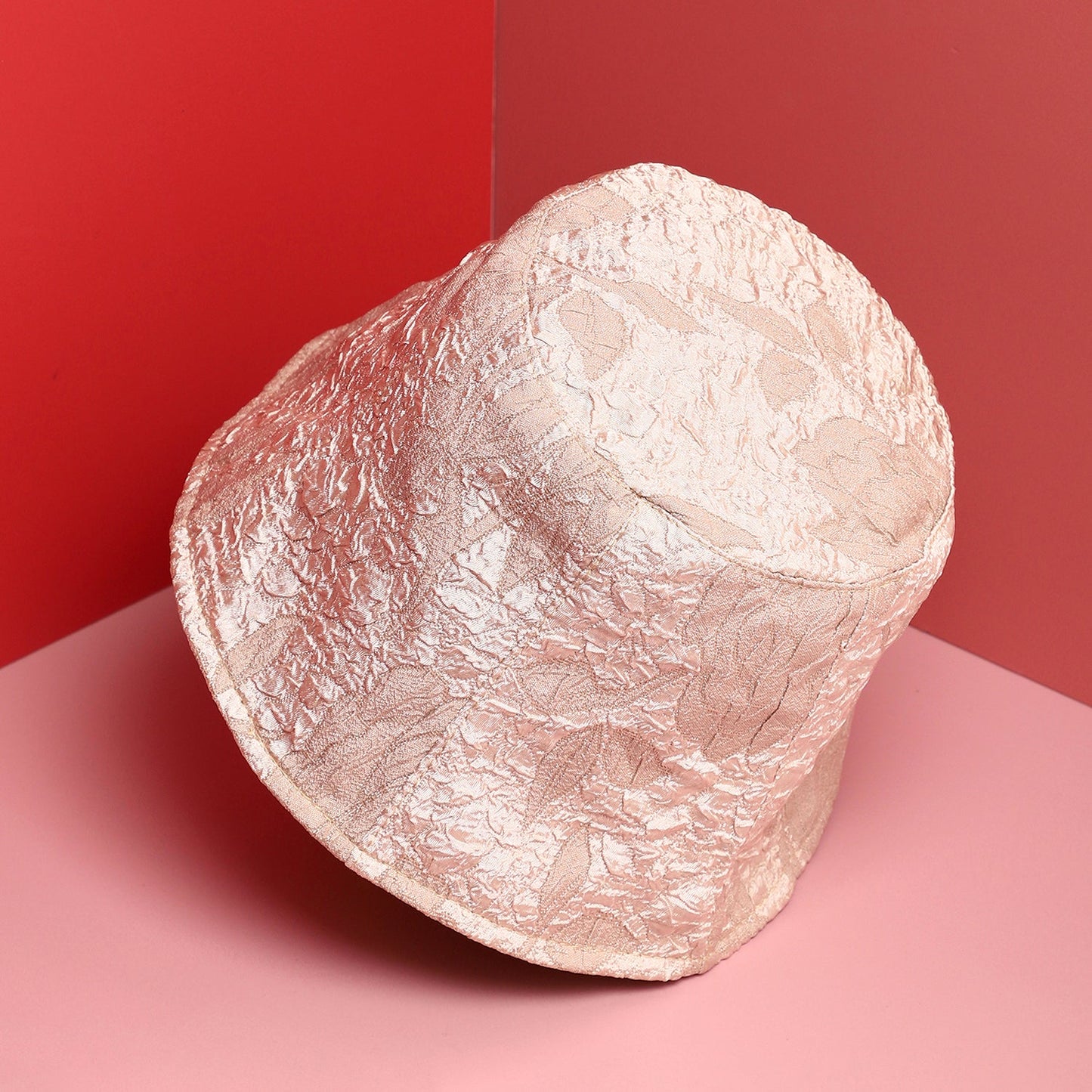 White Textured Bucket Hat