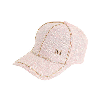 Beige Textured Baseball Cap