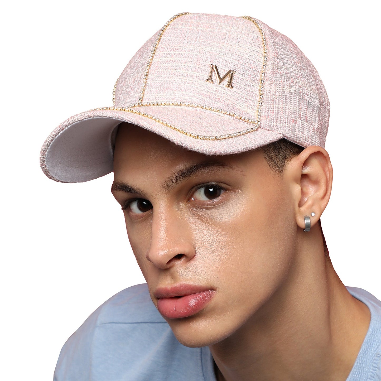 Beige Textured Baseball Cap