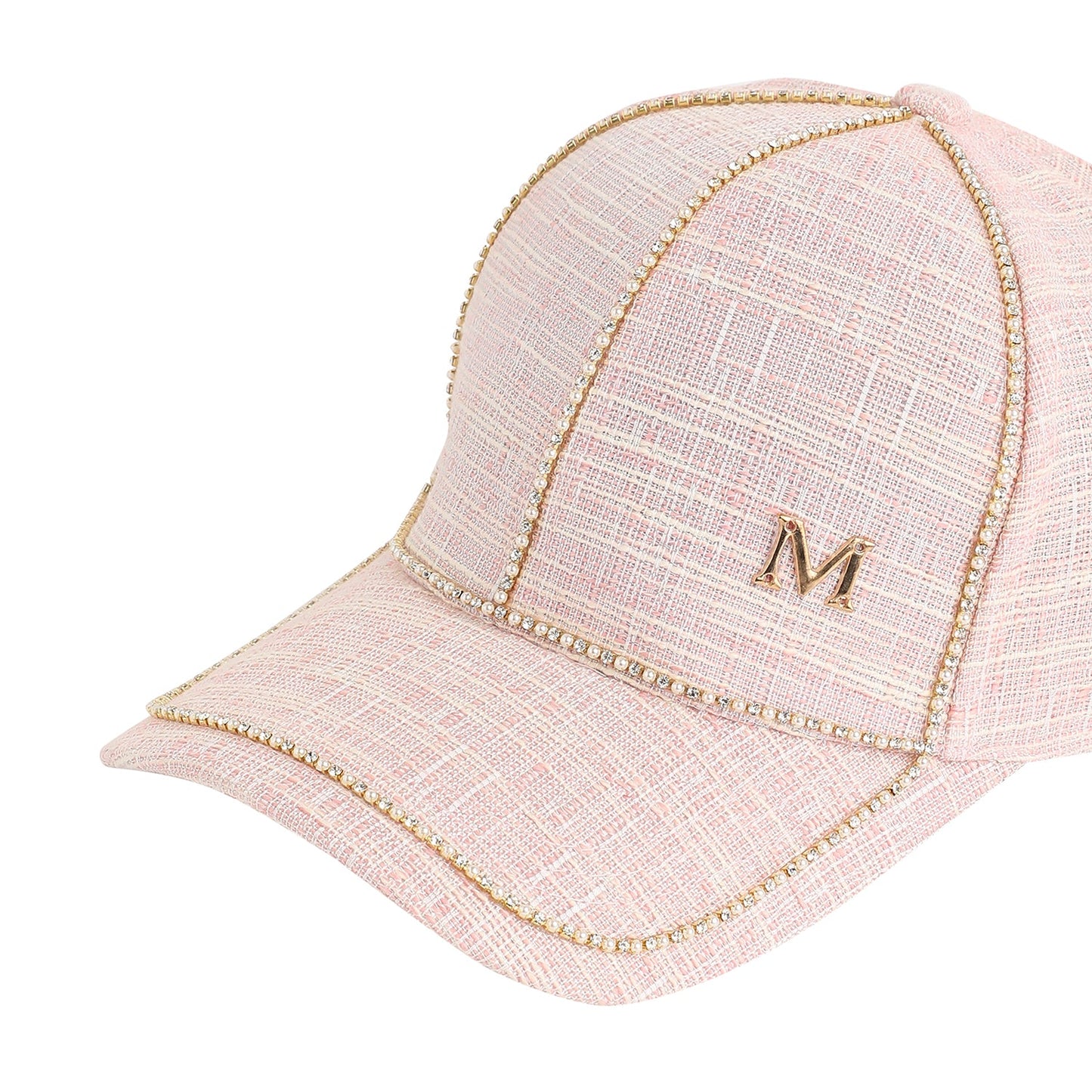 Beige Textured Baseball Cap