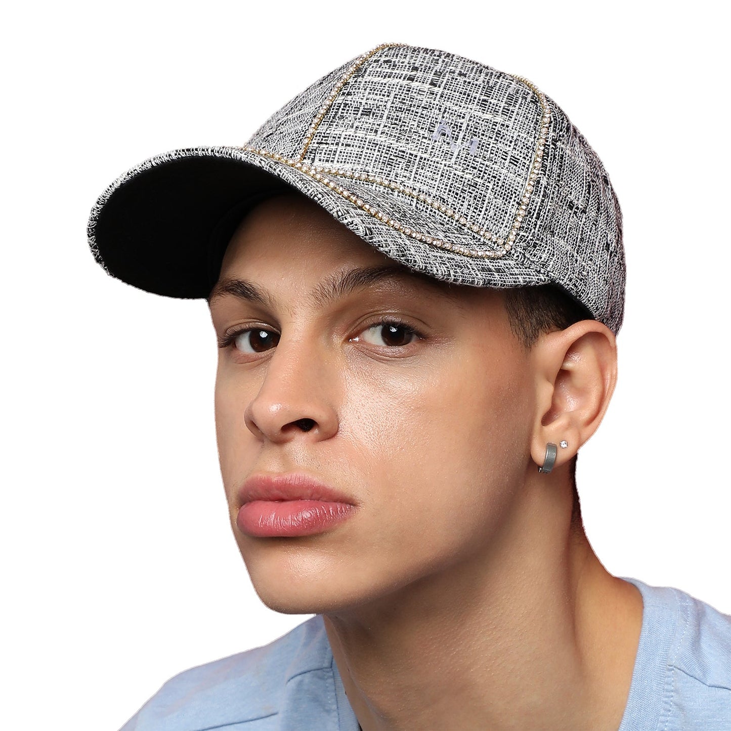 Grey Textured Baseball Cap