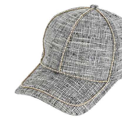 Grey Textured Baseball Cap